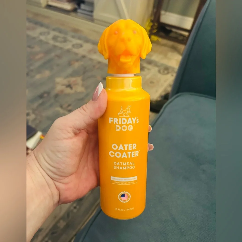 Friday’s Dog Shampoo 12oz Oater Coater Vitamins Cruelty Free Almond Honey Scent